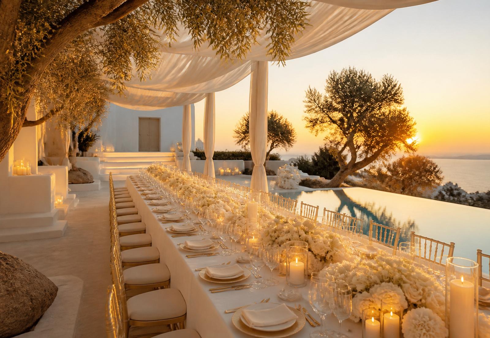 Elegant outdoor wedding reception at Papillon Venue